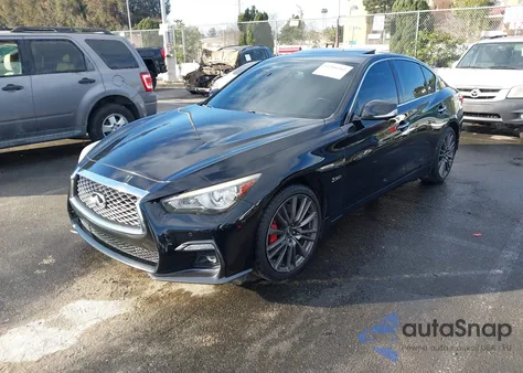 2018 Infiniti Q50 Red Sport 400 из США, поврежденный, VIN JN1FV7AR0JM481432